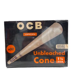 OCB VIRGIN UNBLEACHED CONE 1 1/4 SIZE 12/32CT