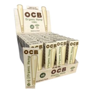 OCB CONE ORGANIC HEMP 1 1/4 SIZE 6/32CT