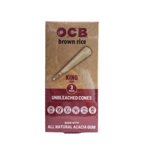 OCB CONE BROWN RICE KING SIZE 3/24CT