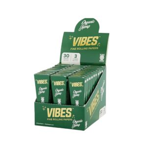 VIBES CONE GREEN ORGANIC HEMP KING 3/30CT