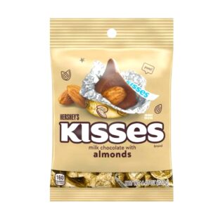 PEG HERSHEY'S KISSES MILK CHOCOLATE WITH ALMONDS 4.48OZ