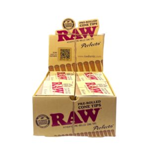 RAW PRE ROLLED CONE TIPS PERFECTO 20CT