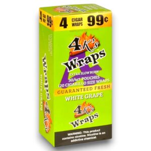 4KINGS WRAP 4/.99 WHITE GRAPE BOX 30CT