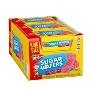 KEEBLER SUGAR WAFFER KING SIZE STRAWBERRY 4.4OZ 9CT