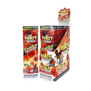 JUICY CIGAR WRAPS BOX PEACH MEDINA 2/25CT