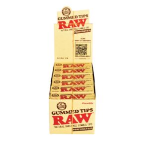RAW NATURAL UNREFINED GUMMED TIPS 24CT