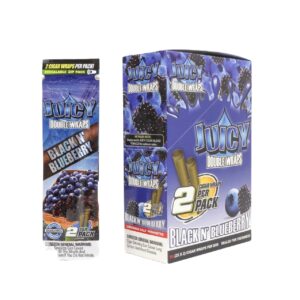 JUICY CIGAR WRAPS BOX BLACK N BLUEBERRY 2/25CT