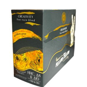 MELLOW FELLOW 2G  DISPOSABLE LIVE RESIN 6CT BOX - GOLDEN GOAT