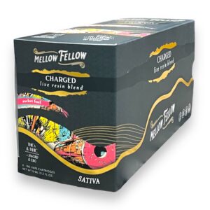 MELLOW FELLOW 1ML LIVE RESIN BLEND CARTRIDGE 6CT BOX -ROCKET FUEL