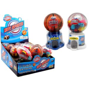 TOY DUBBLE BUBBLE HOT SPORTS GUMBALL DISPENSER 12CT