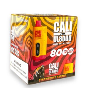 CALI  UL8000 PUFFS DISPOSABLE 5% 6CT STRAWBERRY BANANA