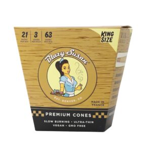 BLAZY SUSAN BROWN CONES KING SIZE BOX 3/21PK