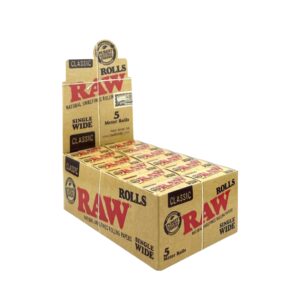 RAW CLASSIC 5 METER ROLLS  SINGLE WIDE 24CT
