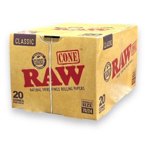 RAW CLASSIC CONE 70/24 SIZE 20/12CT BOX