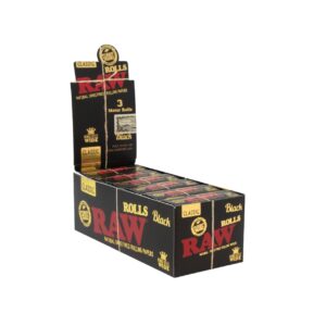 RAW BLACKROLLS 3 METER KING SIZE 12CT