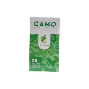 AFGANHEMP CAMO NATURAL LEAF WRAPS GREEN APPLE 5/25CT