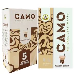 AFGANHEMP CAMO NATURAL LEAF WRAPS RUSSIAN CREAM 5/25CT