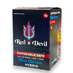 RED DEVIL 3ML DISPOSABLE VAPE 5CT BOX  BLUE DREAM HYBRID