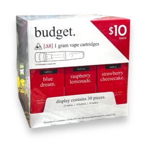 BUDGET D8 1GM CARTRIDGES 30CT BOX