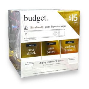 BUDGET THC-A 1GM DISPOSABLES 30CT BOX