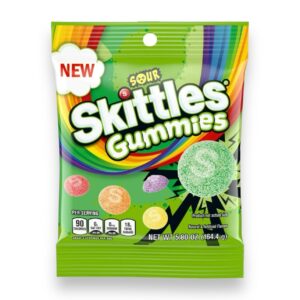 SKITTLES SOUR GUMMIES 5.8OZ PEG