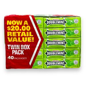 WRIG TWIN 50C 5 STICK 40CT DOUBLEMINT