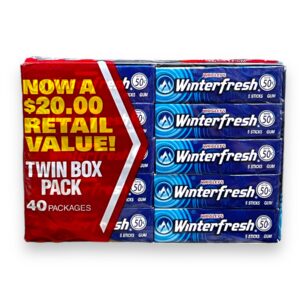 WRIG TWIN 50C 5 STICK 40CT WINTERFRESH