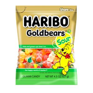 PEG HARIBO 4.5OZ SOUR GOLDBEARS
