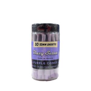 BLAZY SUSAN PURPLE  CONES 53MM JAR 50PC