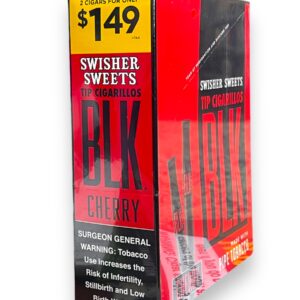 SWISHER BLK TIP CIGARILLOS  2/1.49 CHERRY 2/15CT