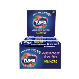 TUMS EXTRA STRENGHT 750 ASSORTED BERRY 12ROLL