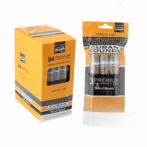 CUBAN ROUNDS TORO NATURAL 8/3PK