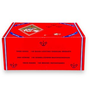 THREE KINGS CHARCOAL 40MM LARGE 10CT