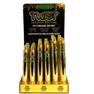 OOZE TWIST BATTERY GOLD DISPLAY 24CT