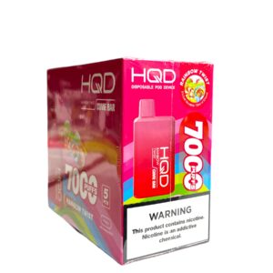 HQD CUVIE BAR 7000 PUFFS  5CT BOX  RAINBOW TWIST