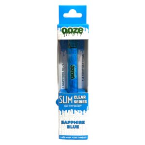 OOZE SLIM CLEAR SERIES FLEX TEMP BATTERY 400MAH EACH - SAPPHIRE BLUE