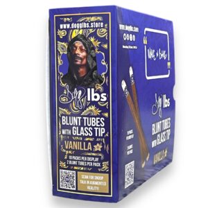 SNOOP DOGG LBS BLUNT TUBE GLASS TIP 2PK 10CT BOX -VANILLA