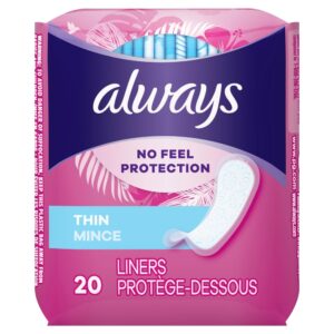 ALWAYS PANTY LINER THIN UNSCENTED 20CT EACH
