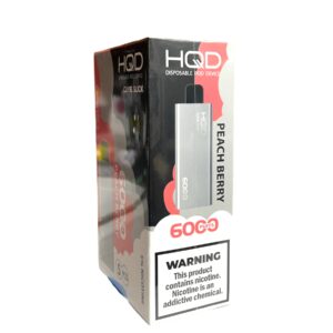 HQD SLICK 6000 PUFFS  5CT BOX - PEACH BERRY