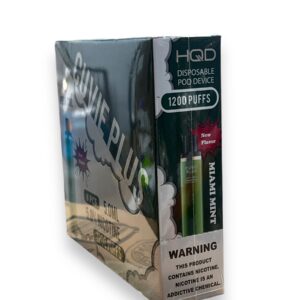 HQD CUVIE PLUS MIAMI MINT 1200 PUFFS BOX 6CT