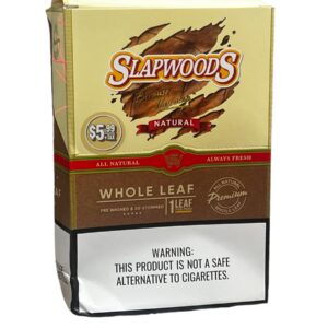 SLAPWOODS $5.99 WHOLE LEAF NATURAL 10CT BOX