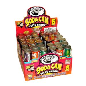 TOY SODA CAN FIZZY CANDY 6/12CT