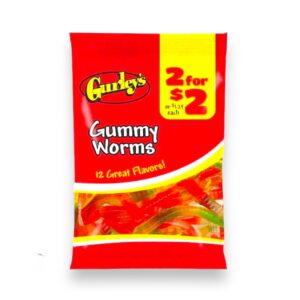 GURLEY'S GUMMY WORMS 2 FOR $2 12CT