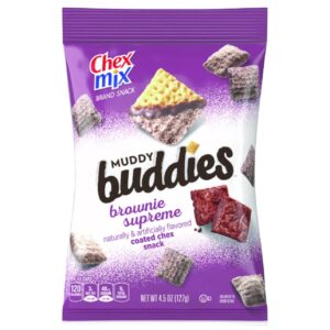 CHEX MIX MUDDY BUDDIES BROWNIE SUPREME 4.5OZ EACH