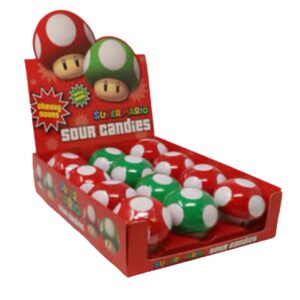 TOY NINTENDO SUPER MARIO MUSHROOM SOUR CANDIES 12CT