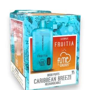 FUME FRUITIA DISPOSABLE 8000 PUFFS 10CT - CARIBBEAN BREEZE