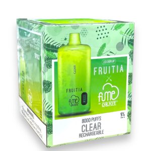 FUME FRUITIA DISPOSABLE 8000 PUFFS 10CT- CLEAR