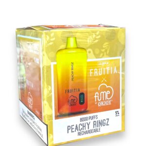 FUME FRUITIA DISPOSABLE 8000 PUFFS 10CT- PEACHY RINGZ