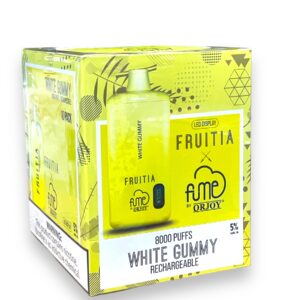 FUME FRUITIA DISPOSABLE 8000 PUFFS 10CT- WHITE GUMMY