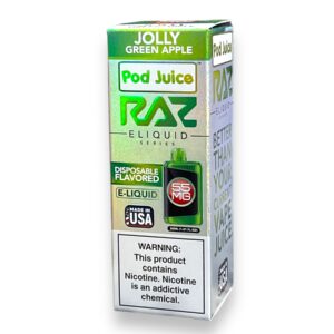 RAZ ELIQUID 55MG 30ML EACH -JOLLY GREEN APPLE